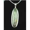Image 1 : Exquisite Ladies Custom Made Silver Necklace Very large, bezel set with a fine Rutile Quartz crystal