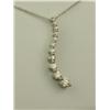 Image 1 : Nice 10K WG Ladies "Journey" Design Pendant Set with 12 round diamonds weighing approx. 0.50 carats 