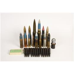 Lot of Military Dummy Display Rounds Consisting of : 2 - 30MM Dummy display rounds used by the A10 W