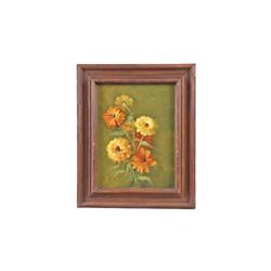 Original Oil on Masonite By noted California artist Vernon Kerr, entitled "Vinnias", signed lower le