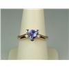 Image 1 : Hi-Quality 14K YG Ladies Handmade Ring Set with a center fine trilliant cut Tanzanite weighing over 