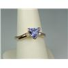 Image 2 : Hi-Quality 14K YG Ladies Handmade Ring Set with a center fine trilliant cut Tanzanite weighing over 