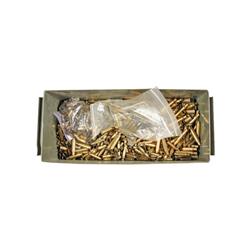 Lot of Empty Brass for Reloading Large military ammo can 3/4 full of mixed brass for reloading. .30-