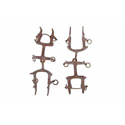 Pair of Early Alaskan Ice Cleats Used during the Klondike Gold Rush Era, in rusty condition.Used dur