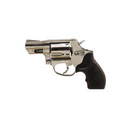 Taurus Mdl 85 Cal .38 SP SN:PB46119 Double action 5 shot pocket revolver. Nickel finish, black soft 
