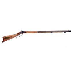 Half Stock Percussion Plains Rifle Goulche marked lock, approx .45 caliber, classic half stock, doub