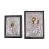 Image 1 : Pair of Russian Sterling Religious Icons Both are marked 950 on front.Both are marked 950 on front.