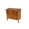 Image 3 : Antique Birdseye Maple Bedroom Set Consists of a 6 drawer High Boy dresser with heart style mirror, 