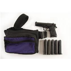 Beretta Mdl 92F Compact Cal .9mm P SN:C54670Z Nice double action semi auto pistol made in Italy. Blu