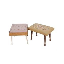 Collection of 2 Needlepoint Ottoman's