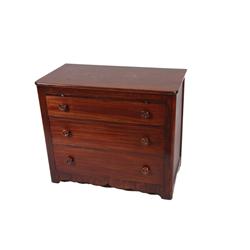Cherry Wood Write Away Chest Contains 3 drawers, a pull out desk, measures 36"Wx30"Hx18"D.Contains 3