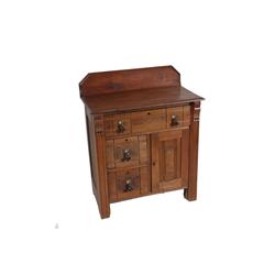 Eastlake 3 Drawer Oak Wash Stand One cabinet drawer, measures 35"Hx28"Lx17"W.One cabinet drawer, mea