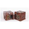 Image 1 : Collection of 2 Asian Cosmetic Cases Includes mirrors, double doors which open to two drawers, lid o