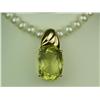 Image 2 : Ladies 10K YG Custom Design Pearl Enhancer Fine set with a large lemon quartz weighing approx. 8.00 