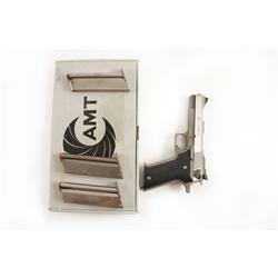 AMT Automag II Cal .22 Mag SN:H52654 Single action semi-auto pistol. Stainless steel construction, b