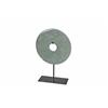 Image 1 : Decorative Asian Round Carved Disc Includes stand.Includes stand.