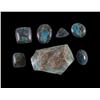 Image 1 : Lost Mine Charysacholla Polished Stones Six in all, plus a natural uncut turquoise stone.Six in all,