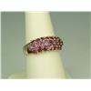 Image 2 : Vibrant 10K YG Ladies Cluster Design Ring Set with 22 very fine intense pink tourmaline weighing app