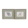 Image 1 : Collection of 2 Fine Art Prints Depicting African wildlife by Andrew Kozak, image size is 9"x7", han