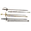 Image 1 : Lot of 3 Hi-Quality Lodge Swords In Knightly motifs. One shows whistle hilt, blade etched "KOTM" and