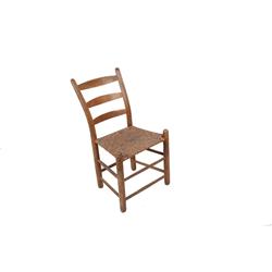 Antique American Oak Chair Hand woven seat.Hand woven seat.