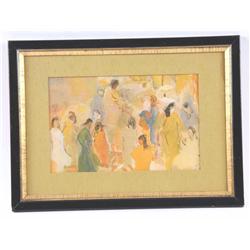 Collection of 4 Fine Art Prints Including a signed James Harrill depicting an adobe house 16"x28"; a