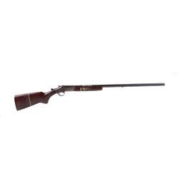 H&R Topper M48 12 ga SN:I44456 Single shot, top break shotgun with exposed hammer. Blued barrel with