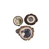 Image 1 : Collection of 3 Folk Art Antler Pieces Consisting of an antler made snuff bottle, a large belt buckl