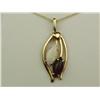 Image 1 : Stylish 14K YG Ladies Custom Made Pendant Set with fine matching MQ shape Opal and black onyx. Retai