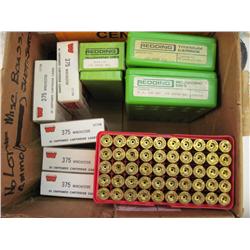 Lot of .375 Win & .445 Win Reloading Cases Consists of: 100 - .375 Win Super Mag unprimed cases 100 