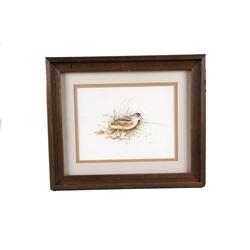 Fine Art Print by Gregory S Messier Depicting a bird, double matted and framed, image size is 16"x12