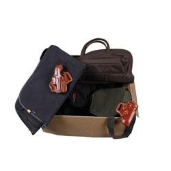 Bonanza Lot of Holsters and More Consists of big box of mostly canvas gun bags, holsters, rifle gun 