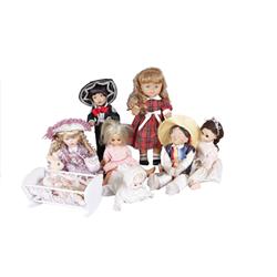 Lot of Porcelain and Vinyl Dolls