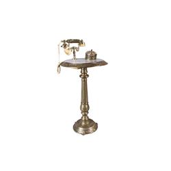 French Marble and Brass Telephone Rotary dial, measures 30"H.Rotary dial, measures 30"H.
