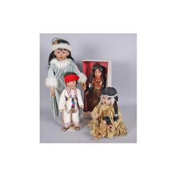 Collection of Indian Bisque Head Dolls