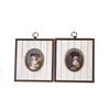 German Portraits on Porcelain in Bone Frames