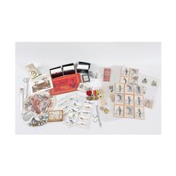 Bonanza Lot of Items Consisting of 3 decks of cards in bake-a-lite container, 4 collectors lighters,