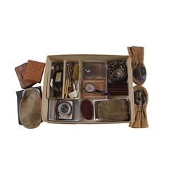 Bonanza Lot of Men's Items Consisting of 3 wallets, 2 antique golf club covers, an Edward Todd & Co 