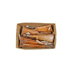 Lot of 12 Stocks for Belgium Shotguns Lot consists of wood stocks, mostly semi-pistol grip,  from Be
