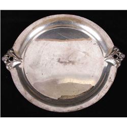 Royal Danish Sterling Platter Engraved "Bless You H L, June 20, 1964".Engraved "Bless You H L, June 