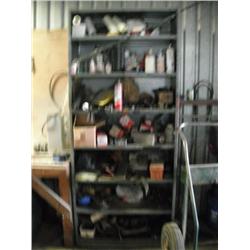 Metal Shelf w/ Parts & Tools