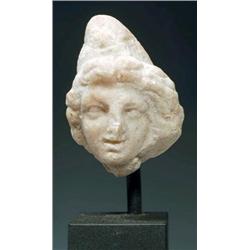 84: A Roman Marble Head of Paris or Ganymede