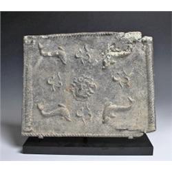 92: A Roman Lead Sarcophagus Panel
