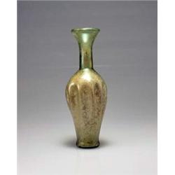 99: A Large Roman Glass Flask with Pinched Sides