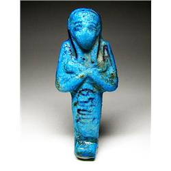 An Egyptian Brilliant Blue Ushabti for Tashedkhons