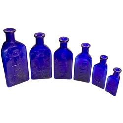 Owl Poison Cobalt Bottles