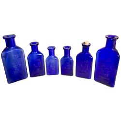 Owl Poison Cobalt Bottles