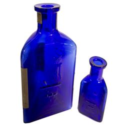 Owl Poison Cobalt Bottles