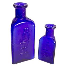 Owl Poison Cobalt Bottles