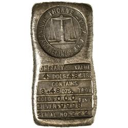 Thorne Mining & Refining Co. Ingot